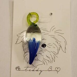 Glass Blue Pepper Pendant